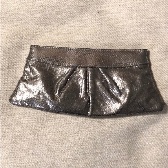Lauren Merkin Silver Textured Clutch - Picture 2 of 4